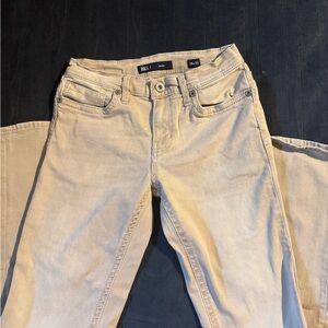 BKE Women's Cream Straight Leg Jeans